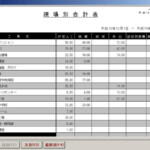 現場別出面集計表